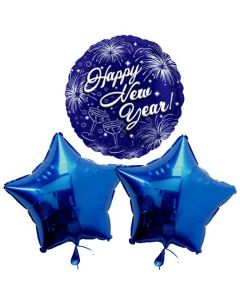 Silvestergrüße Heliumballons Happy New Year Stars