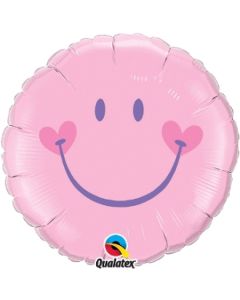 Smiley Girl Rundluftballon zu Babyparty, Geburt und Taufe inklusive Helium