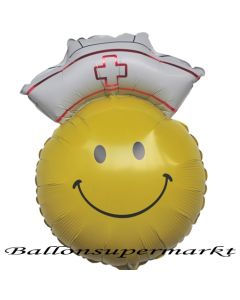 Smiley Krankenpfleger Luftballon ohne Helium-Ballongas