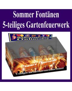 Sommer Fontänen, 5-teiliges Gartenfeuerwerkssortiment