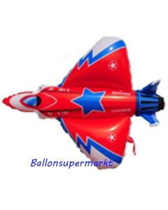 Luftballon Starfighter, Flugzeug, Folienballon mit Ballongas-Helium