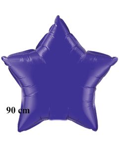 Luftballon aus Folie, Sternballon, Violett, 90 cm