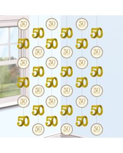 50 Happy Years, String-Dekoration zur Goldhochzeit