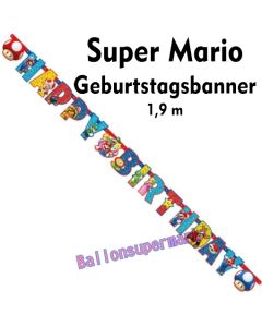 Kindergeburtstagsbanner Super Mario