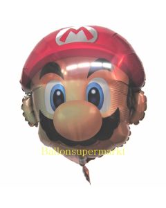 Super Mario Luftballon mit Helium Ballongas