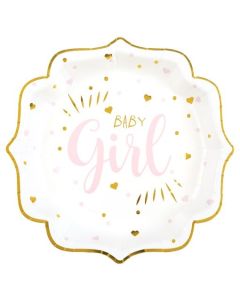 Baby Shower Partyteller, pink Girl