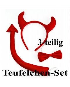 Teufelchen Set, 3-teilig, Verkleidung zu Hen Night, Hen Party und Junggesellinnenabschied