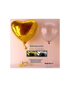 Ballongewicht Herzen Gold