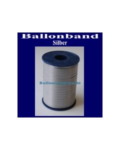 Ballonband, Luftballonbänder 1 Rolle 500 m, Silber