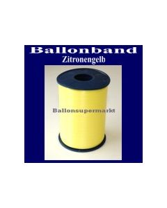 Ballonband, Luftballonbänder 1 Rolle 500 m, Zitronengelb
