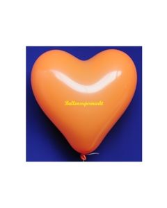 Herzluftballon, 40-45 cm, Orange, 1 Stück