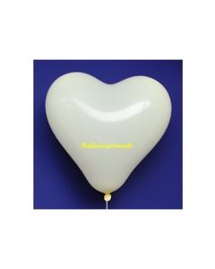 Herzluftballon, 40-45 cm, Elfenbein, 1 Stück