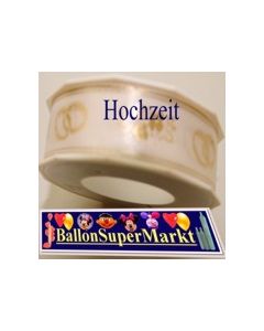 Deko-Zierband Hochzeit, 1 Rolle