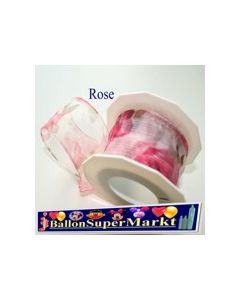 Deko-Zierband Rose, 1 Meter