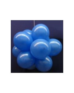 Ballonkugeln mit Luftballons, Latex 30cm Ø, 150 Stück / Blau