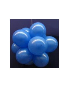 Ballonkugeln mit Luftballons, Latex 30cm Ø, 75 Stück / Blau