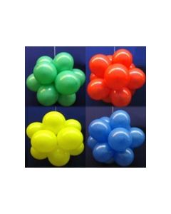 Ballonkugel mit Luftballons, Latex 30cm Ø, 150 Stück / Bunt