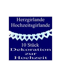 Herzrahmengirlanden 10Stck. Weiß