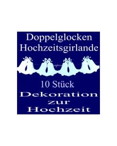 Doppelglockengirlanden 10Stck. Weiß