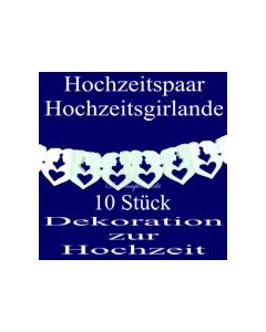 Hochzeitspaargirlanden 10Stck. Weiß