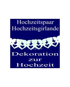 Hochzeitspaargirlande Weiß