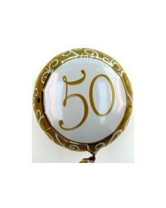 50 Jahre Geburtstag / Jubiläum, Luftballon mit Ballongas-Helium