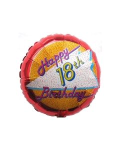 Happy Birthday 18 Luftballon mit Helium zum 18. Geburtstag