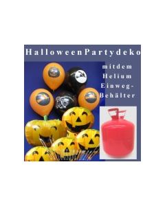 Partydeko Halloween mit dem Helium- Einwegbehälter