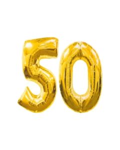 Folienballondeko &quot;50&quot; (heliumgefüllt)