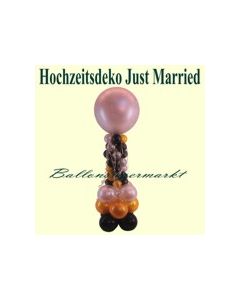 Hochzeitsdeko Just Married, Ballondeko mit Riesenballon