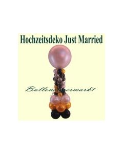 Hochzeitsdeko Just Married, Ballondeko mit Riesenballon
