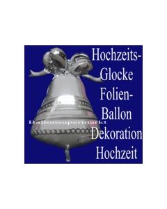 Hochzeitsglocke, Luftballon aus Folie zur Hochzeit mit Helium