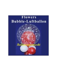 Flowers, Bubble Luftballon (mit Helium)