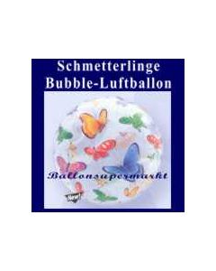 Schmetterlinge, Bubble Luftballon (mit Helium)