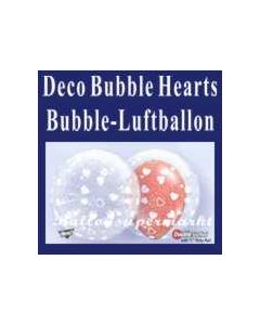 Deco Hearts, Bubble Luftballon (mit Helium)