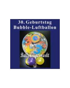 30. Geburtstag, Bubble Luftballon (mit Helium)