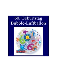 60. Geburtstag, Bubble Luftballon (mit Helium)