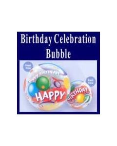 Birthday Celebration Bubble Luftballon (mit Helium)