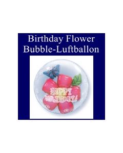 Birthday Flower, Bubble Luftballon (mit Helium)