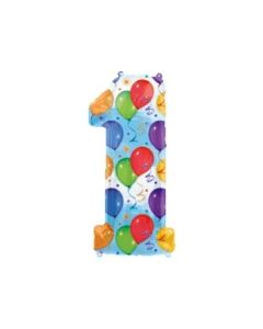 Luftballons: Folienballondeko Balloons &quot;1&quot; (ohne Helium)