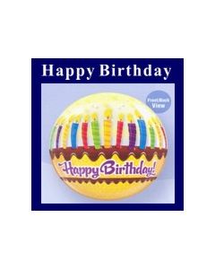 Happy Birthday Bubble Luftballon (ohne Helium)