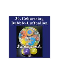 30. Geburtstag, Bubble Luftballon (ohne Helium)