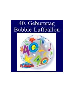 40. Geburtstag, Bubble Luftballon (ohne Helium)