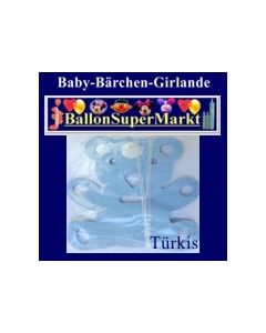 Baby-Bärchen-Girlande-Türkis