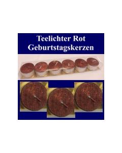 Teelichter-Geburtstagskerzen-Rot