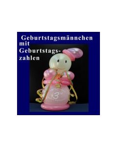 Geburtstagsmännchen mit Geburtstagszahlen