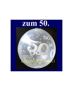 50. Jubiläum, Geschenkballons, Stuffer, Goldene Hochzet, 50. Geburtstag