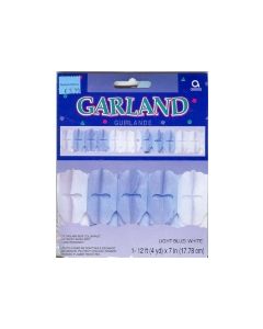 Paper Garland White/Blue