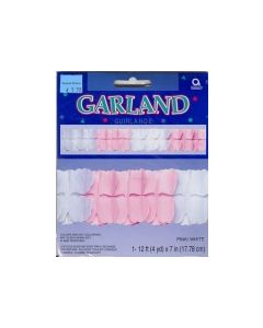 Paper Garland White/Pink
