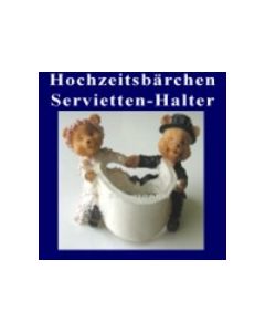 Hochzeitsbärchen, Tischdeko, Serviettenhalter